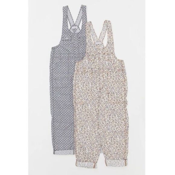 Urban Outfitters Camille Cotton Printed Overalls in Leopard Cheetah - Picture 3 of 9